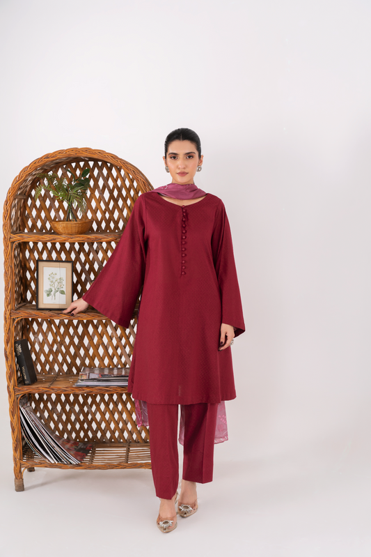 ZAVIA - Deep Pink Jacquard (AM035)