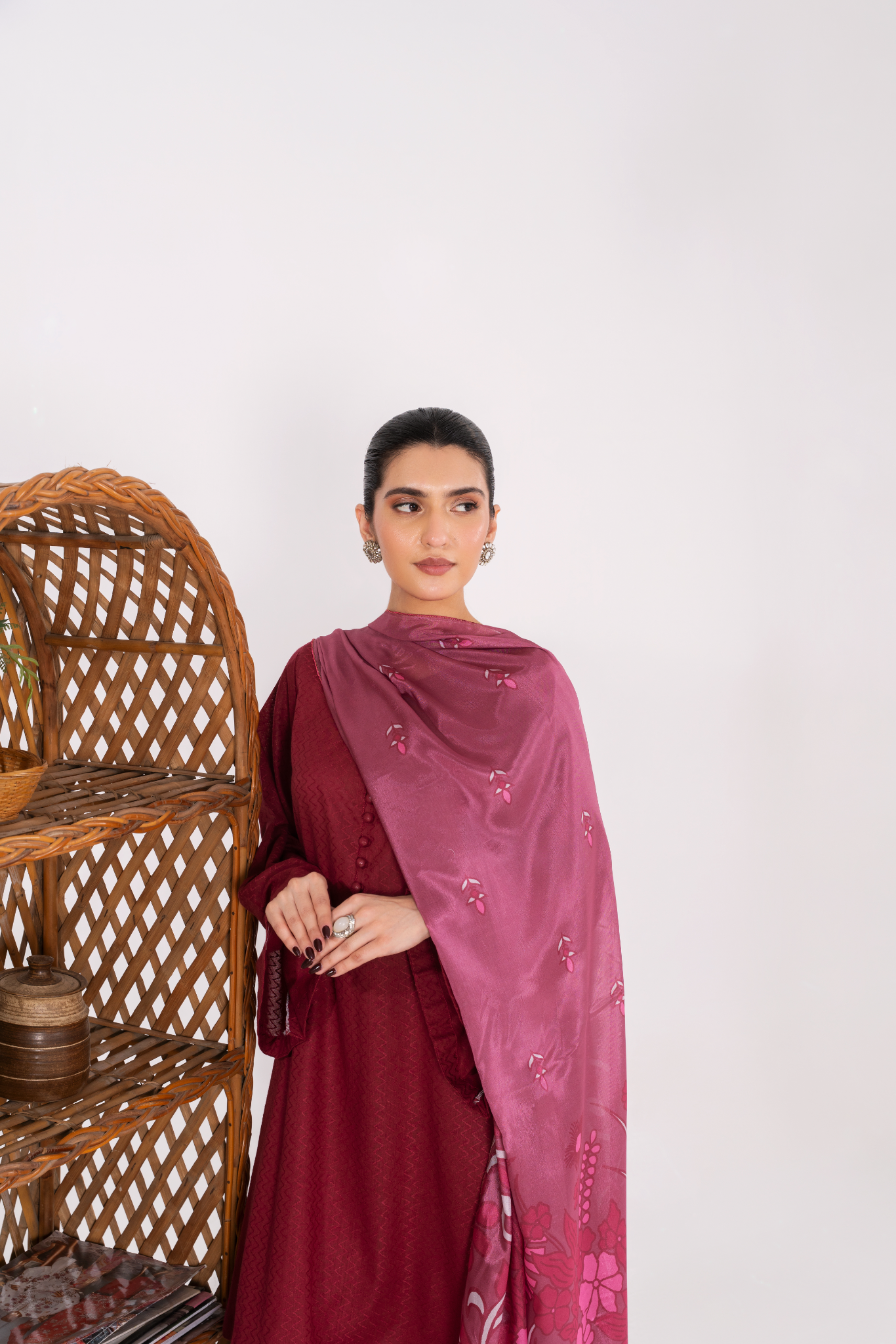 ZAVIA - Deep Pink Jacquard (AM035)