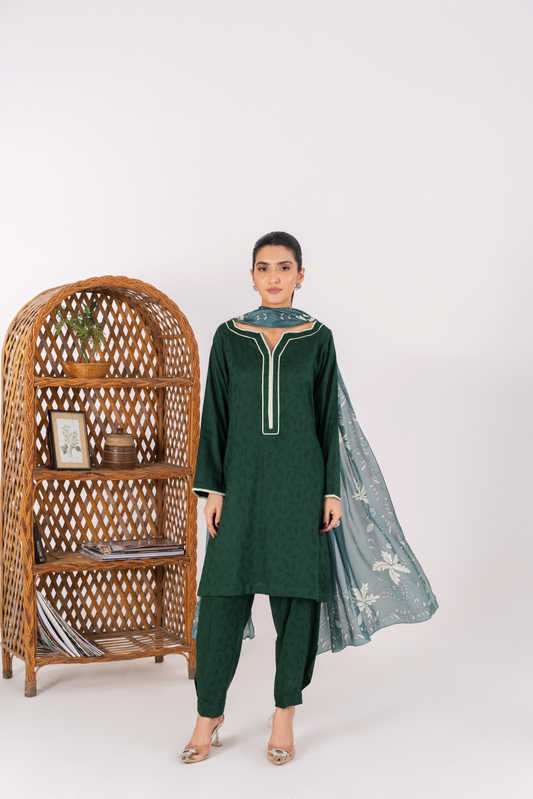 ZURAY - Forest Green Jacquard (AM032)