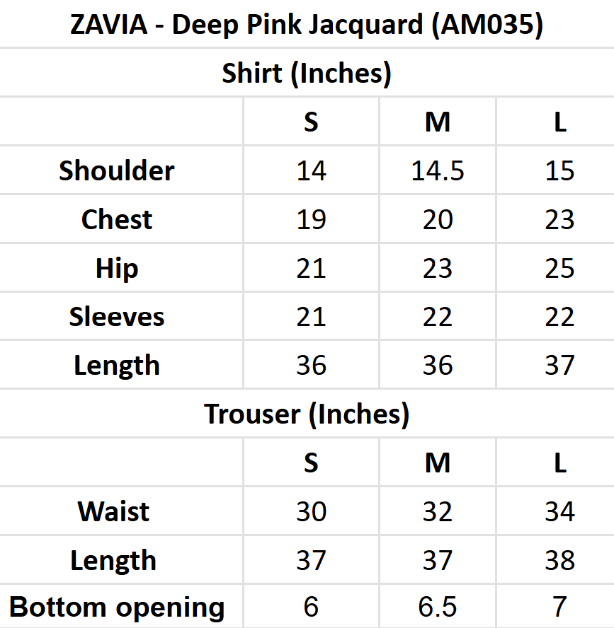 ZAVIA - Deep Pink Jacquard (AM035)