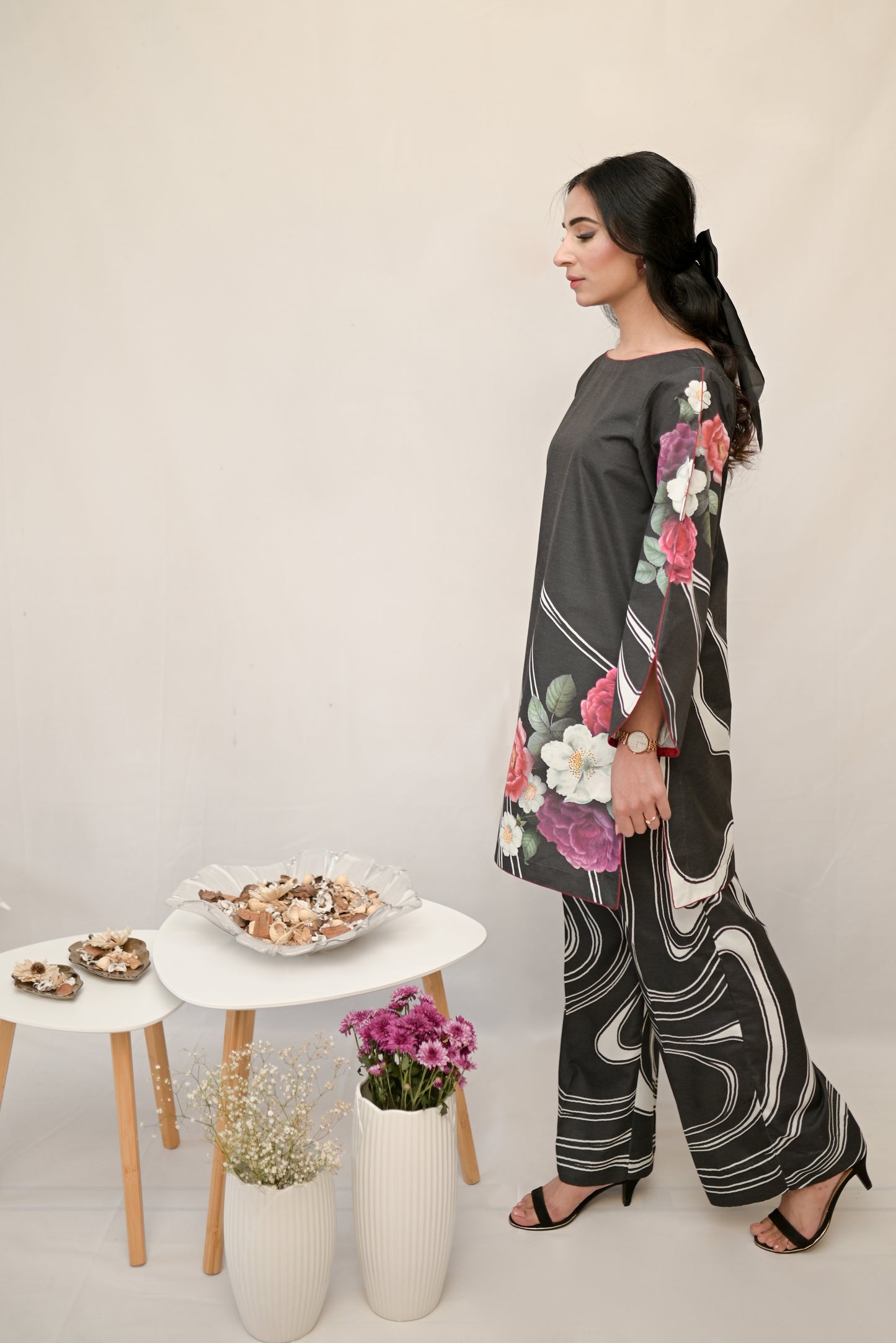 Lyra – Silk Lawn Black 2 Piece Printed Pret