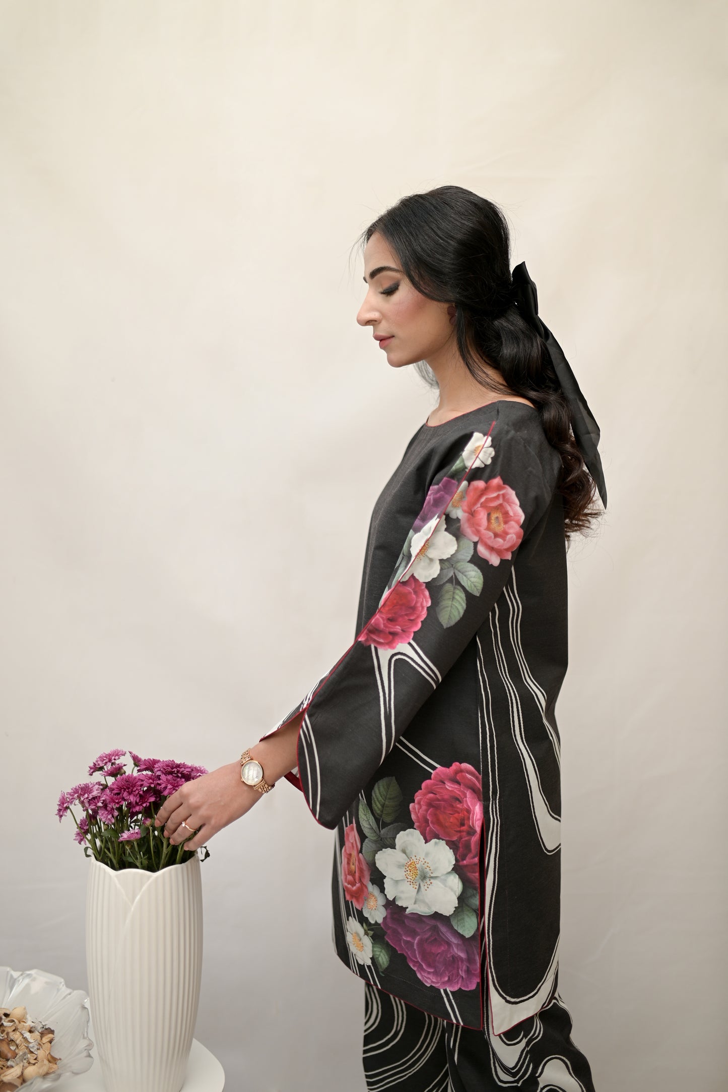 Lyra – Silk Lawn Black 2 Piece Printed Pret