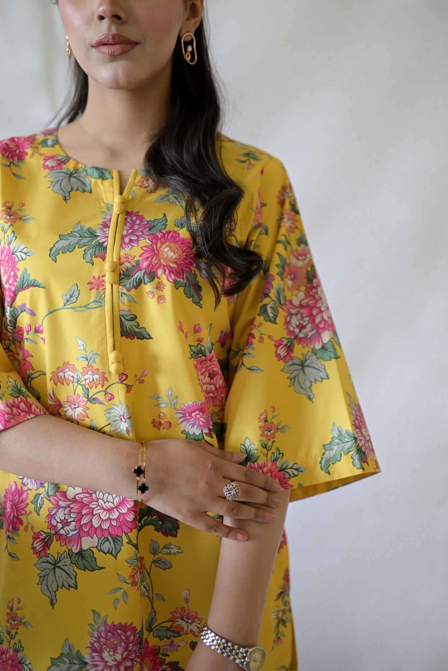 Floria – Lemon Yellow 2 Piece Printed Pret