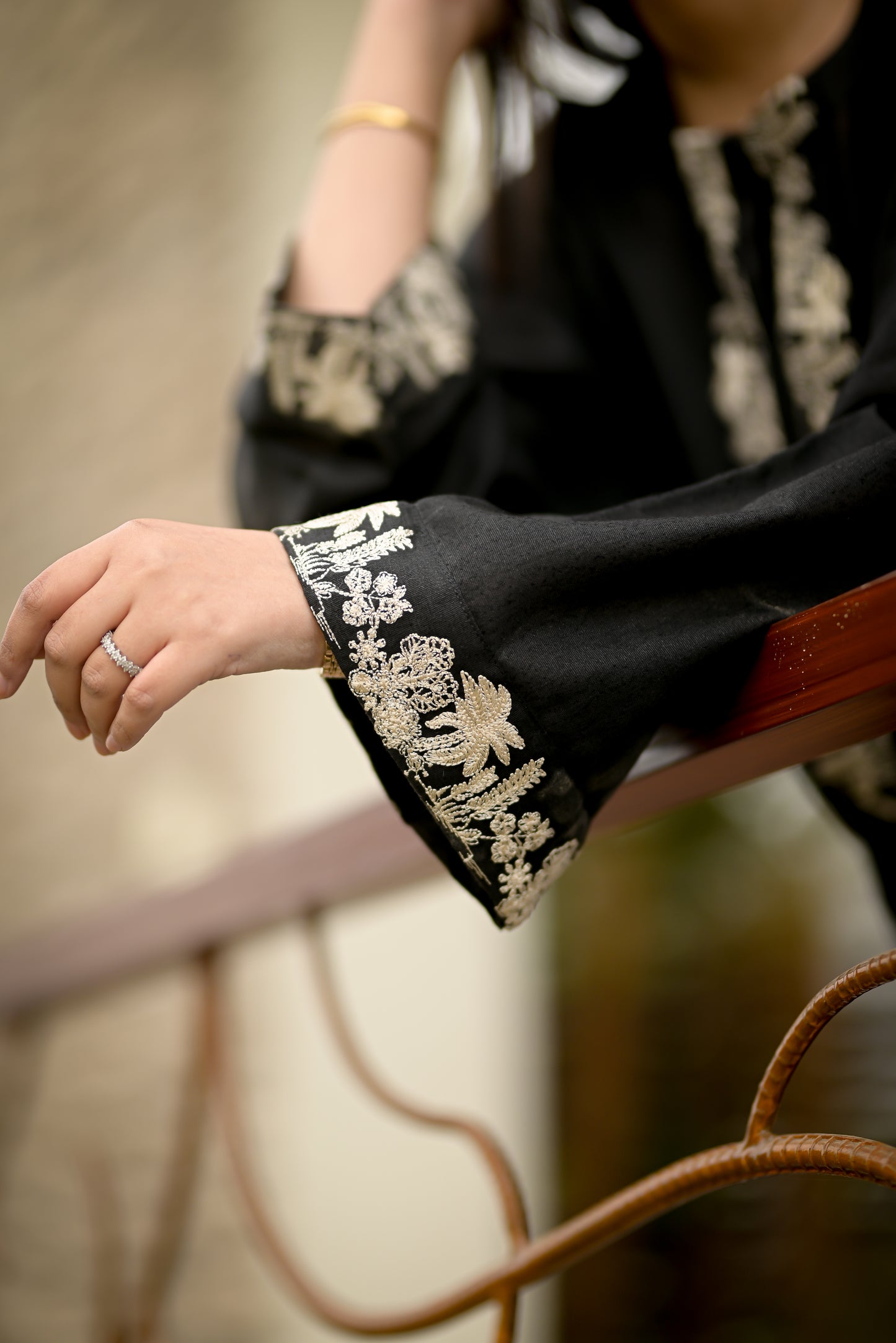Noir - Karandi Black 2 Piece Embroidered Pret (AM022)