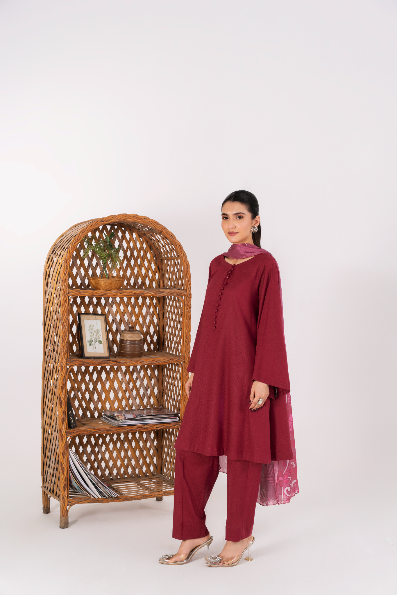 ZAVIA - Deep Pink Jacquard (AM035)