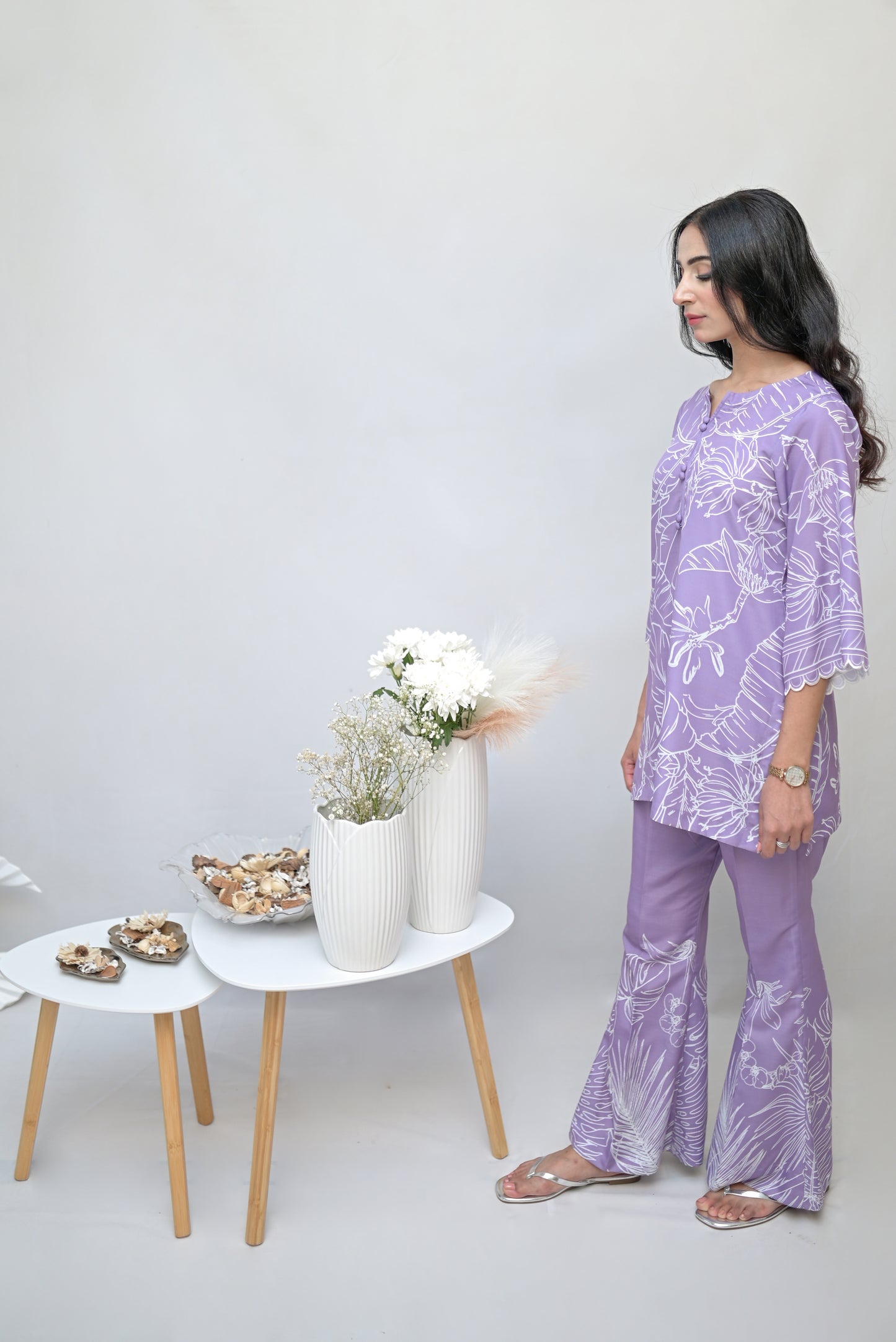 Morea - Purple 2 Piece Printed Pret